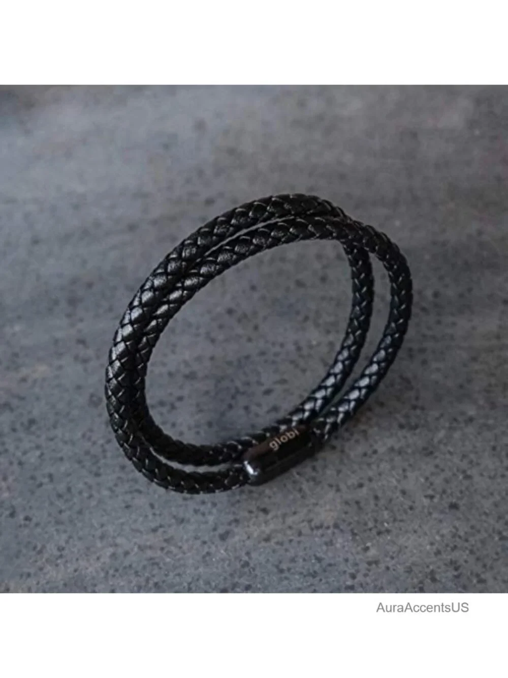 Genuine Leather Wrap Bracelet Magnetic Clasp Men Women Cuff Bangle
